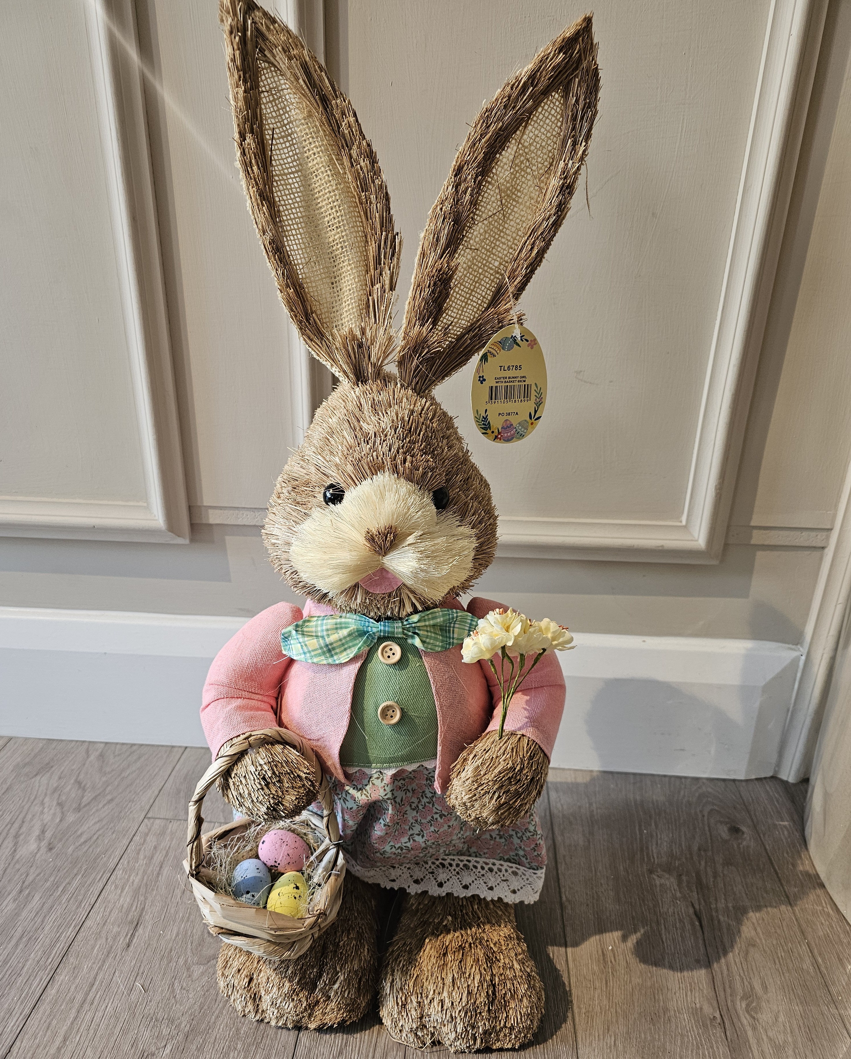 65cm Bunny With Basket, Girl