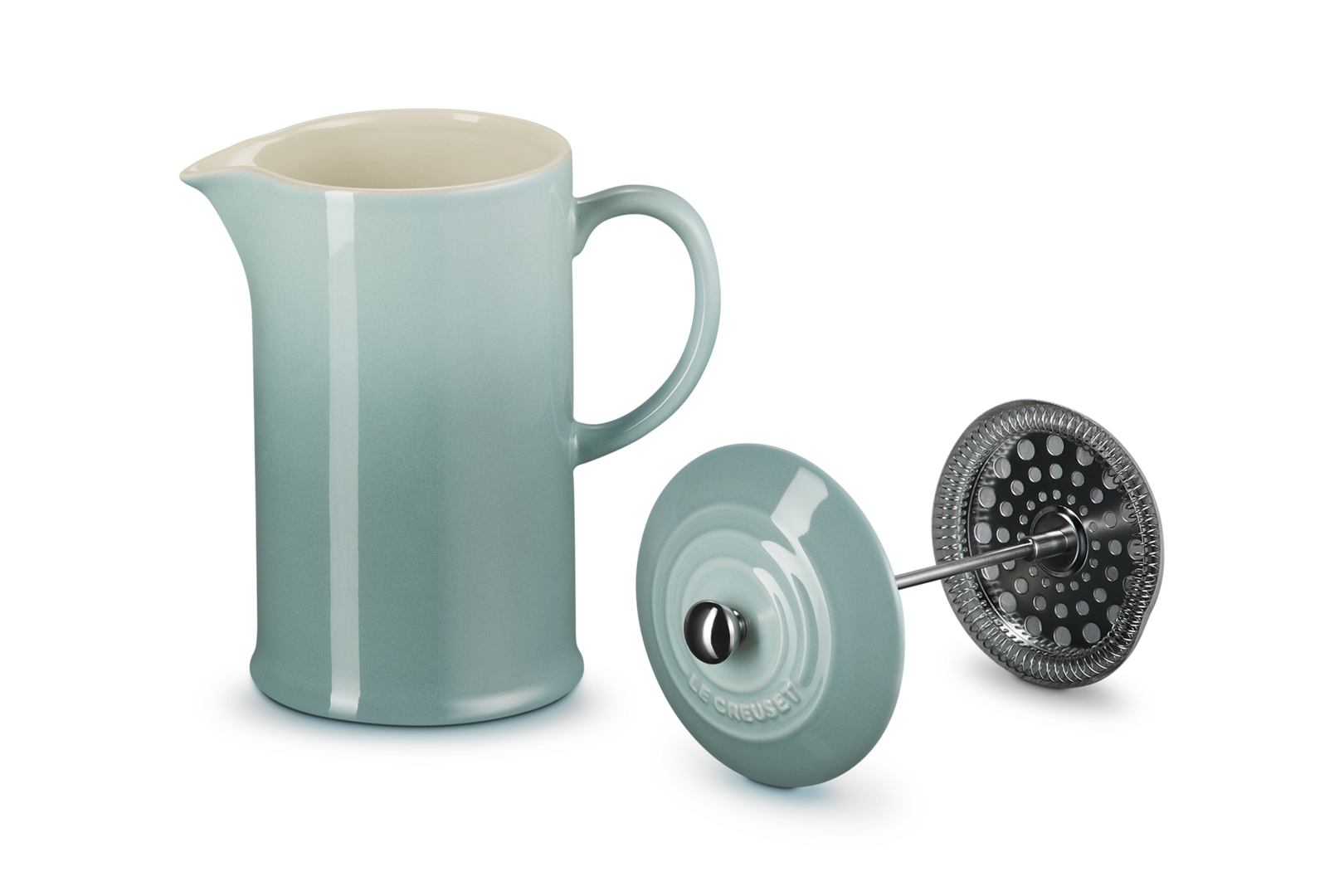 Le Creuset Stoneware Cafetière, Sea Salt