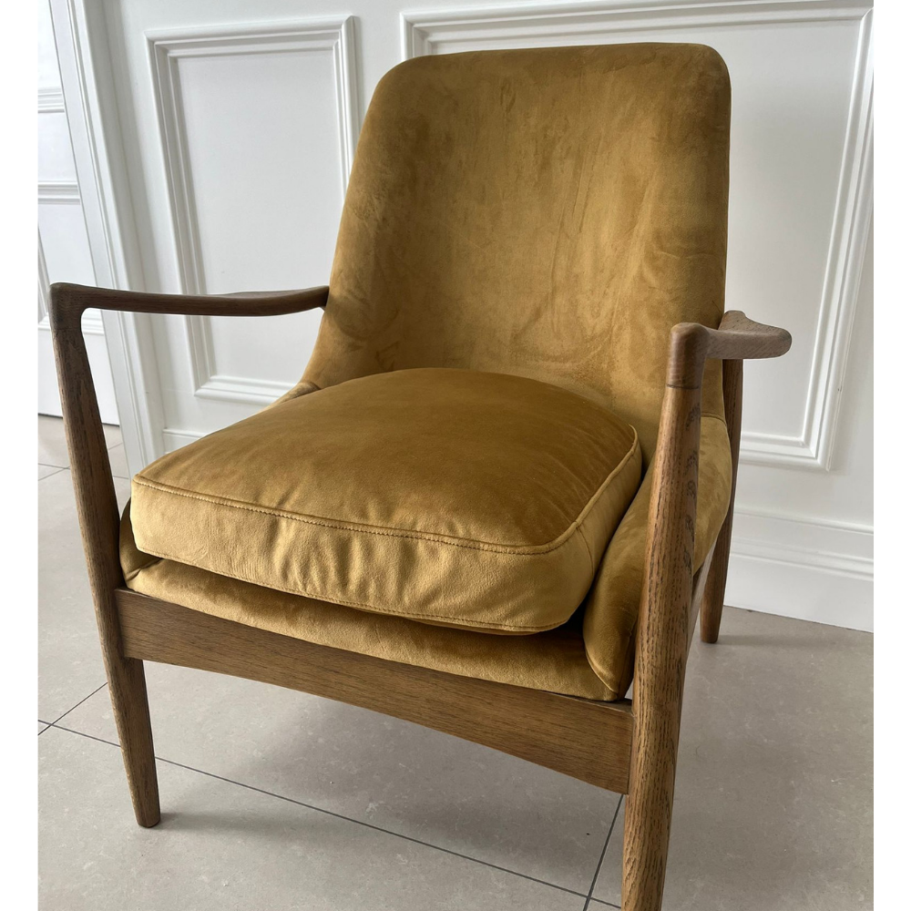 Farrah Arm Chair, Mustard