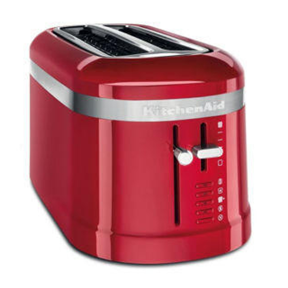 KitchenAid Long Slot 4 Slice Red Toaster