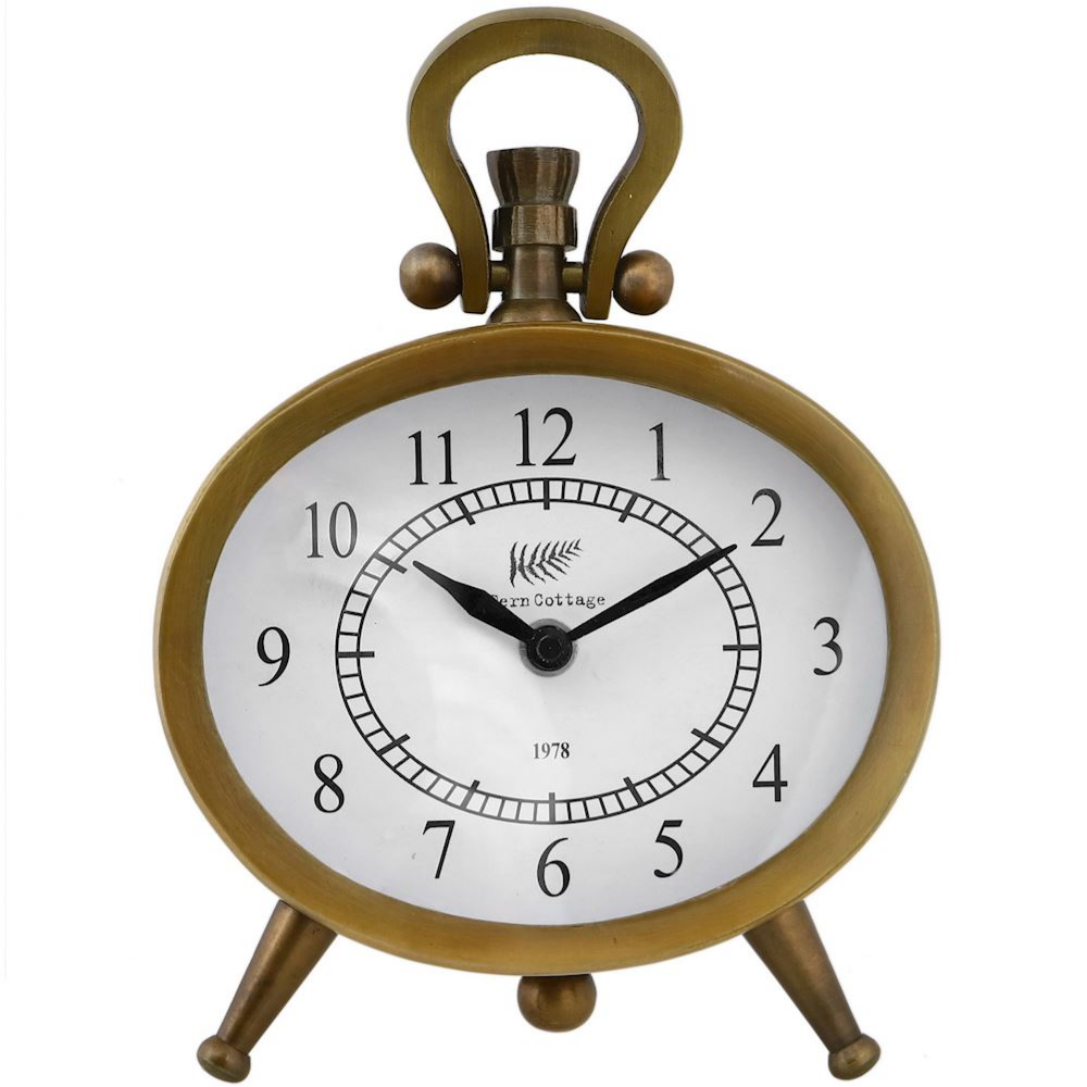 Gold Oval Table Clock