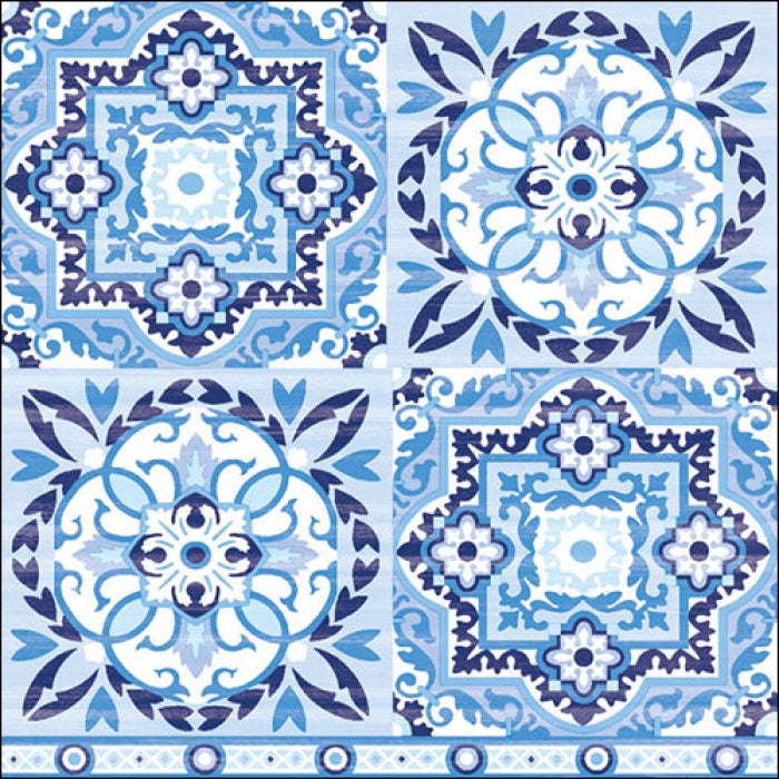 Tiles Blue Napkin