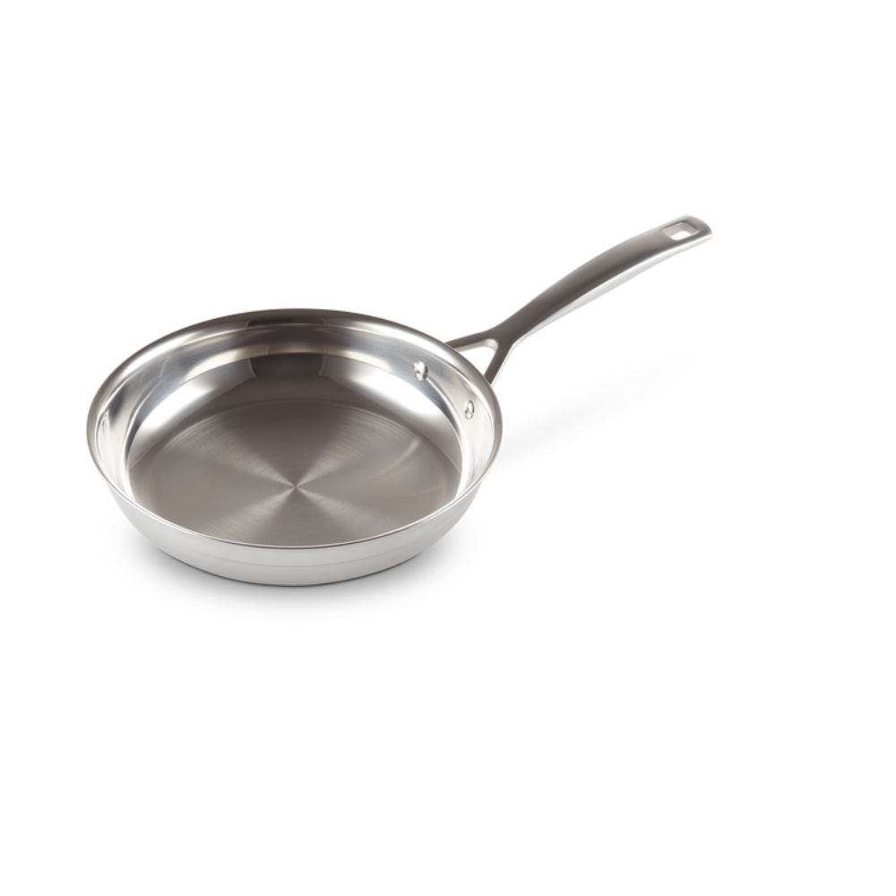 3 Ply Stainless Steel Uncoated Frying Pan, 24cm