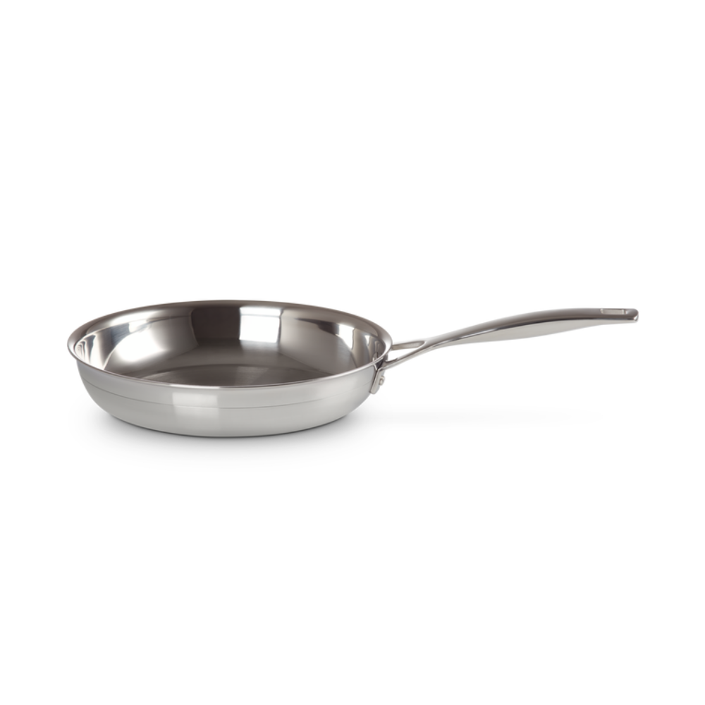 3 Ply Stainless Steel Uncoated Frying Pan, 24cm