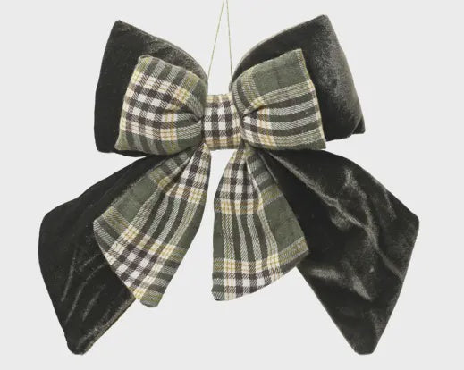 Check Roasmary Green Bow 23cm