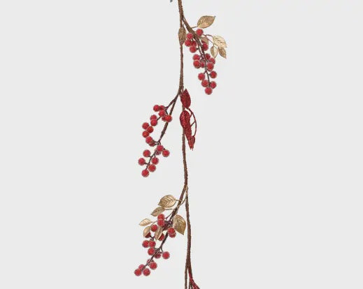 Red Sugar Berry Foam Garland 120cm