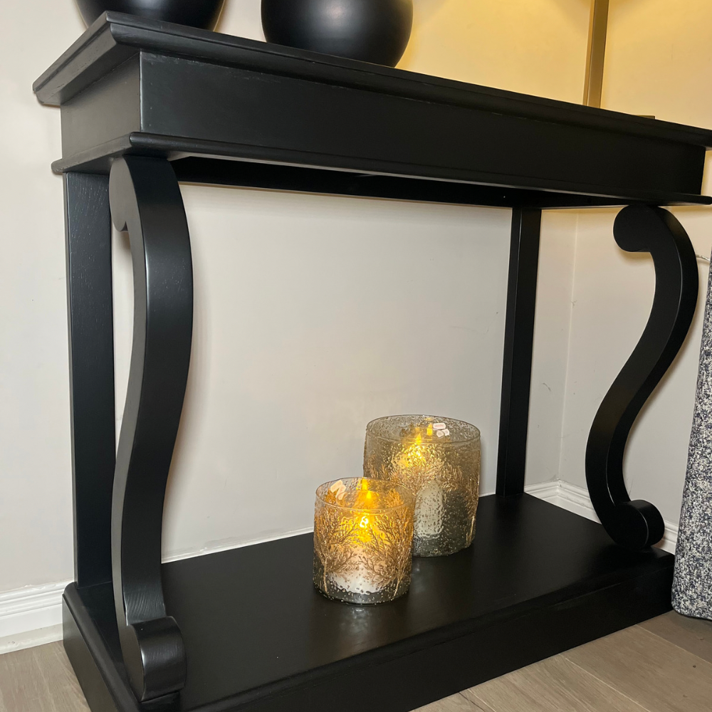 Scroll Console Table Black