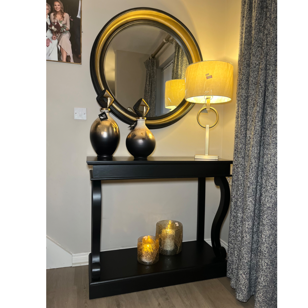 Scroll Console Table Black