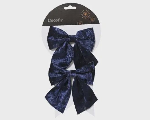 Navy Bows 13cm