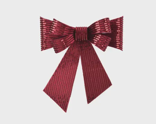 Oxblood Bow with Sequins