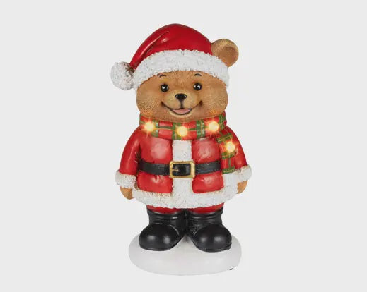 Red Bear With LED Scarf, 25cm
