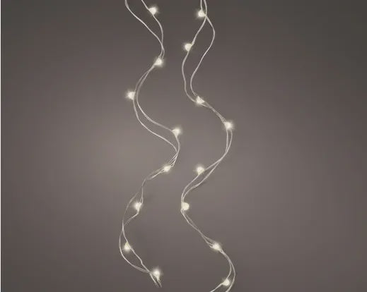 Micro LED String Battery Clear Wire 100L Warm White