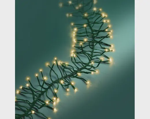 LED Cluster Green Wire 3000L Soft Gold