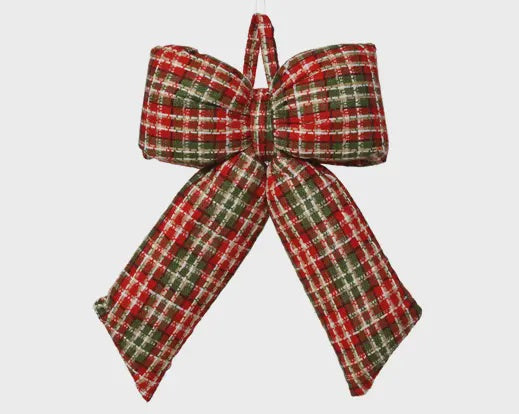 Tartan Bow Green/Red