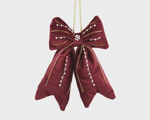 Burgundy Velvet Bow