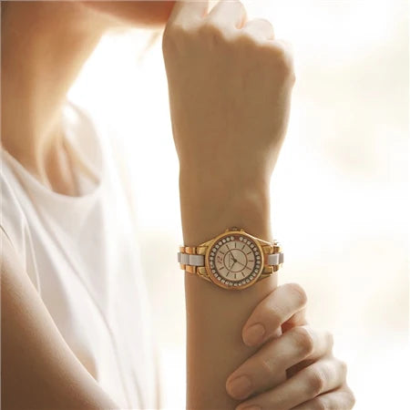 Rose Gold & White Watch