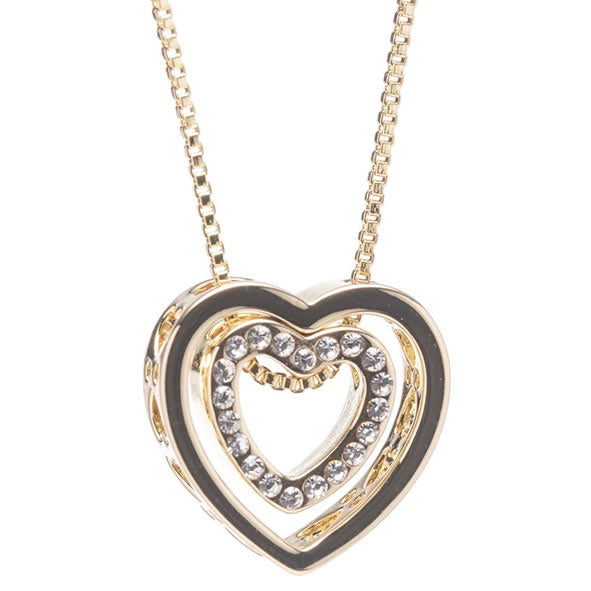 Gold Heart Intertwined Pendant