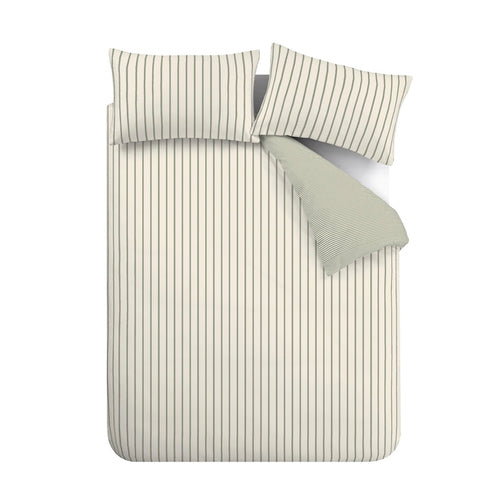 Hampton Stripe Green Quilt Set