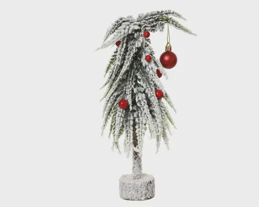 Snowy Tree with Red Bauble 30cm