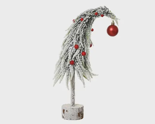 Snowy Tree with Red Bauble 45cm