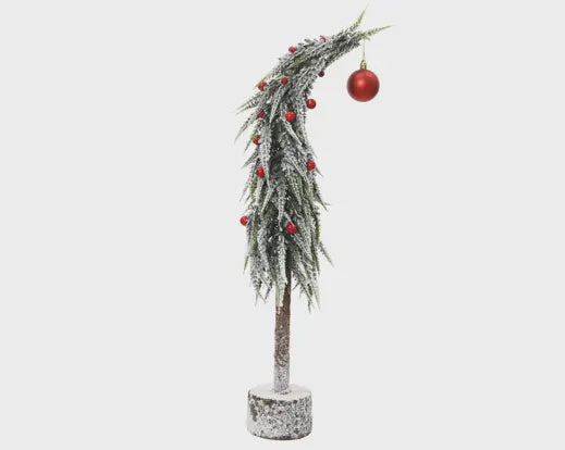 Snowy Tree with Red Bauble 60cm