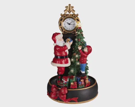 Grandfather Clock with Santa