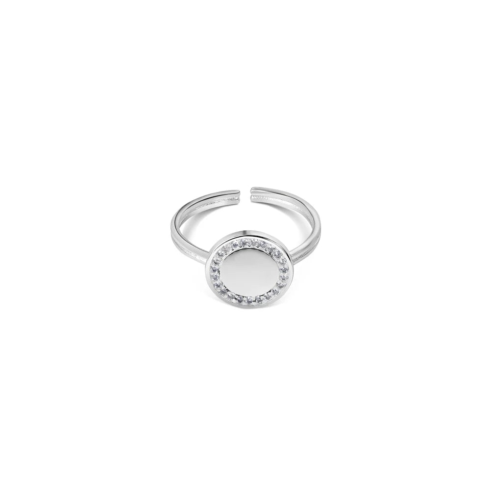 Circular Ring with Clear Stones