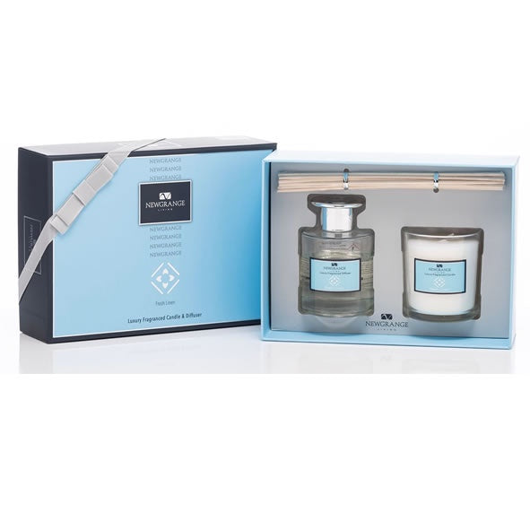 Fresh Linen Luxury Candle & Diffuser Set