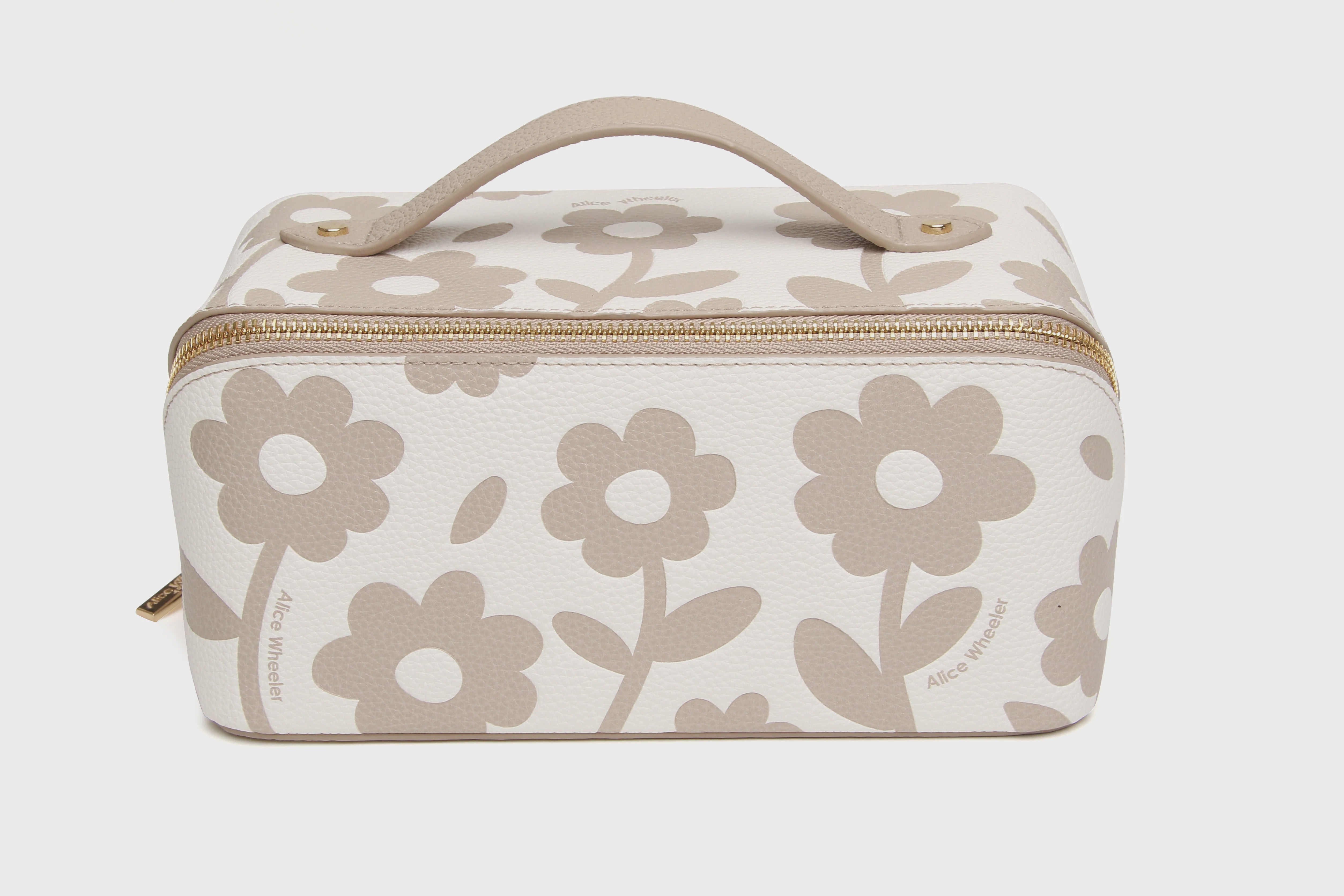 Floral Train Case, Stone