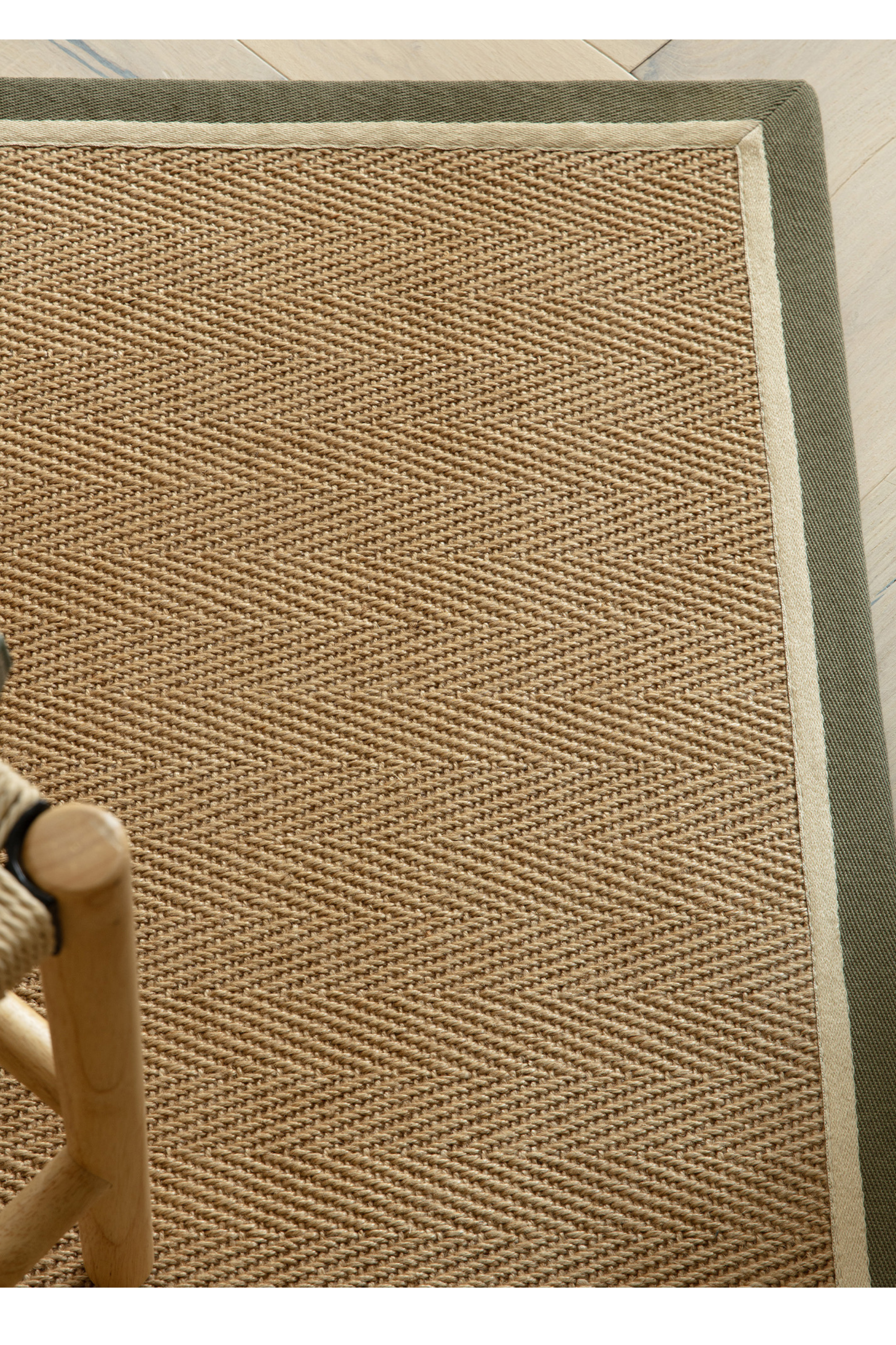 Bordo Herringbone Khaki Cream, 160x230cm