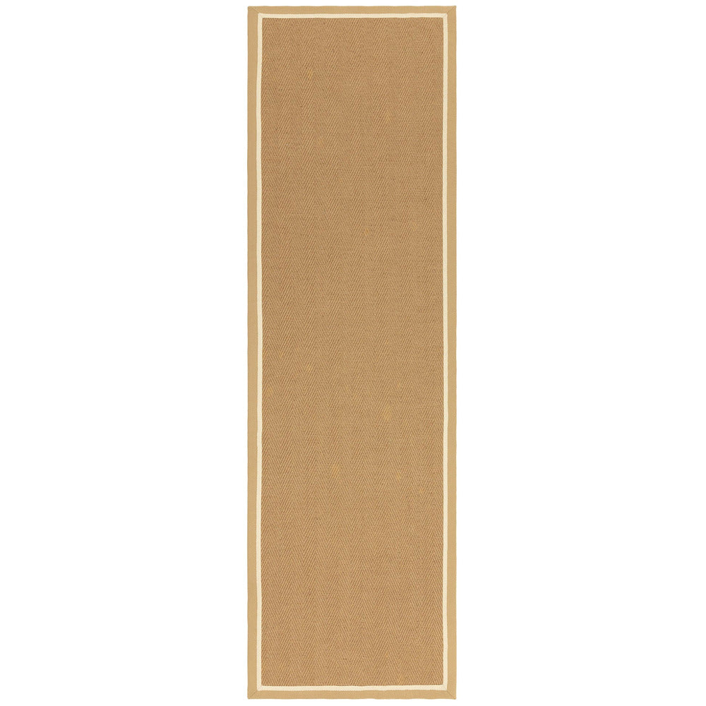 Bordo Herringbone Linen Cream, 68x240cm