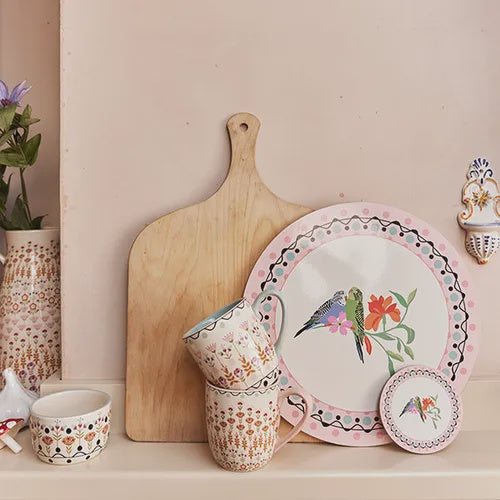 Painted Table Breakfast Mug Pink