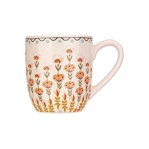 Painted Table Breakfast Mug Pink