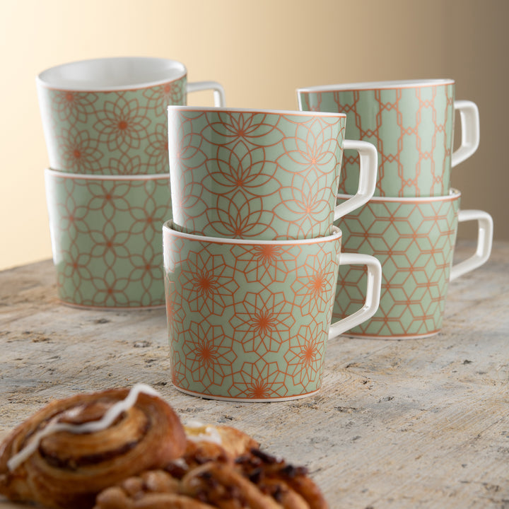 Sage & Copper Deco Mugs