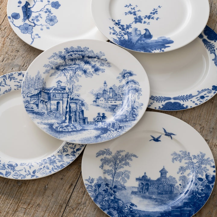 Archive Blue Teaplates, Set of 6