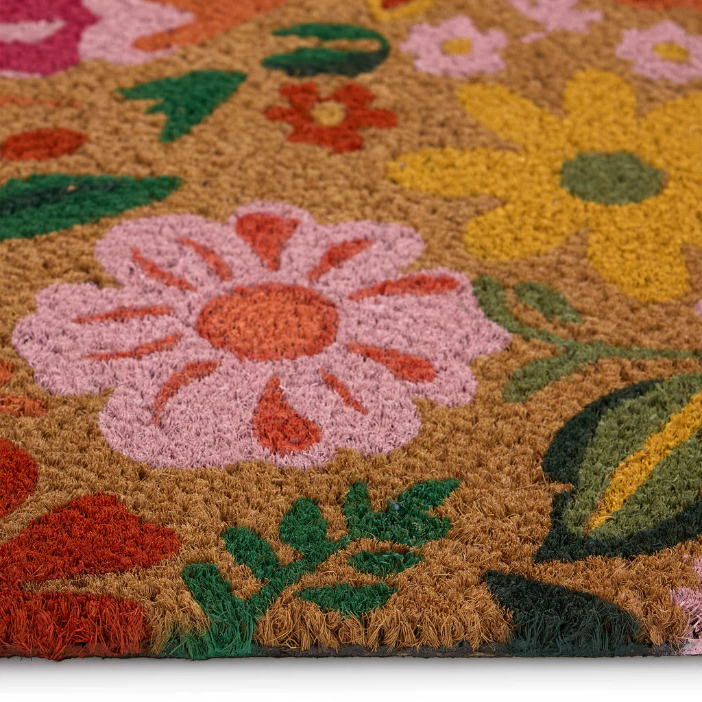 Bright Blooms Coir Doormat