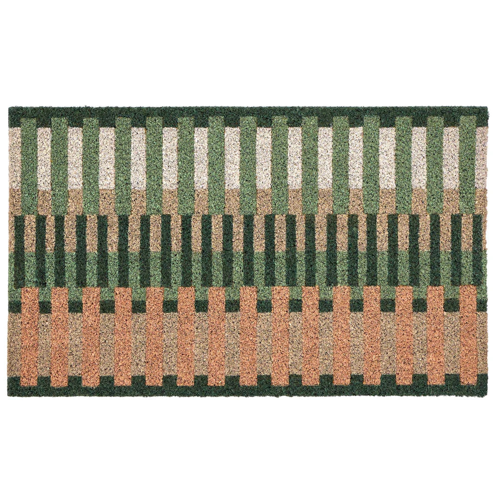 Pastel Broken Stripe Coir Doormat
