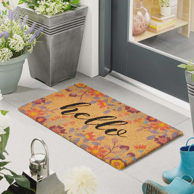 Foral Hello Coir Mat