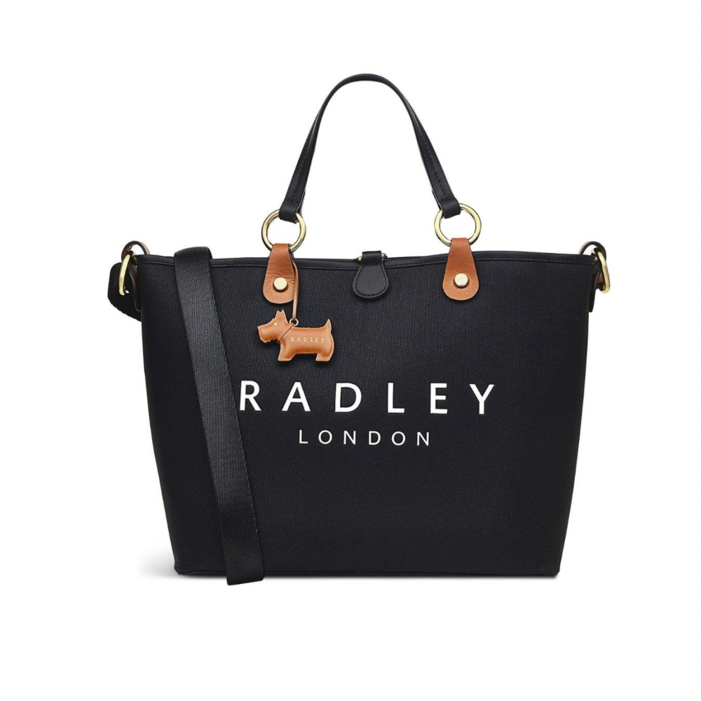 London Addison Gardens Responsible - Medium Open Top Grab Bag - Black