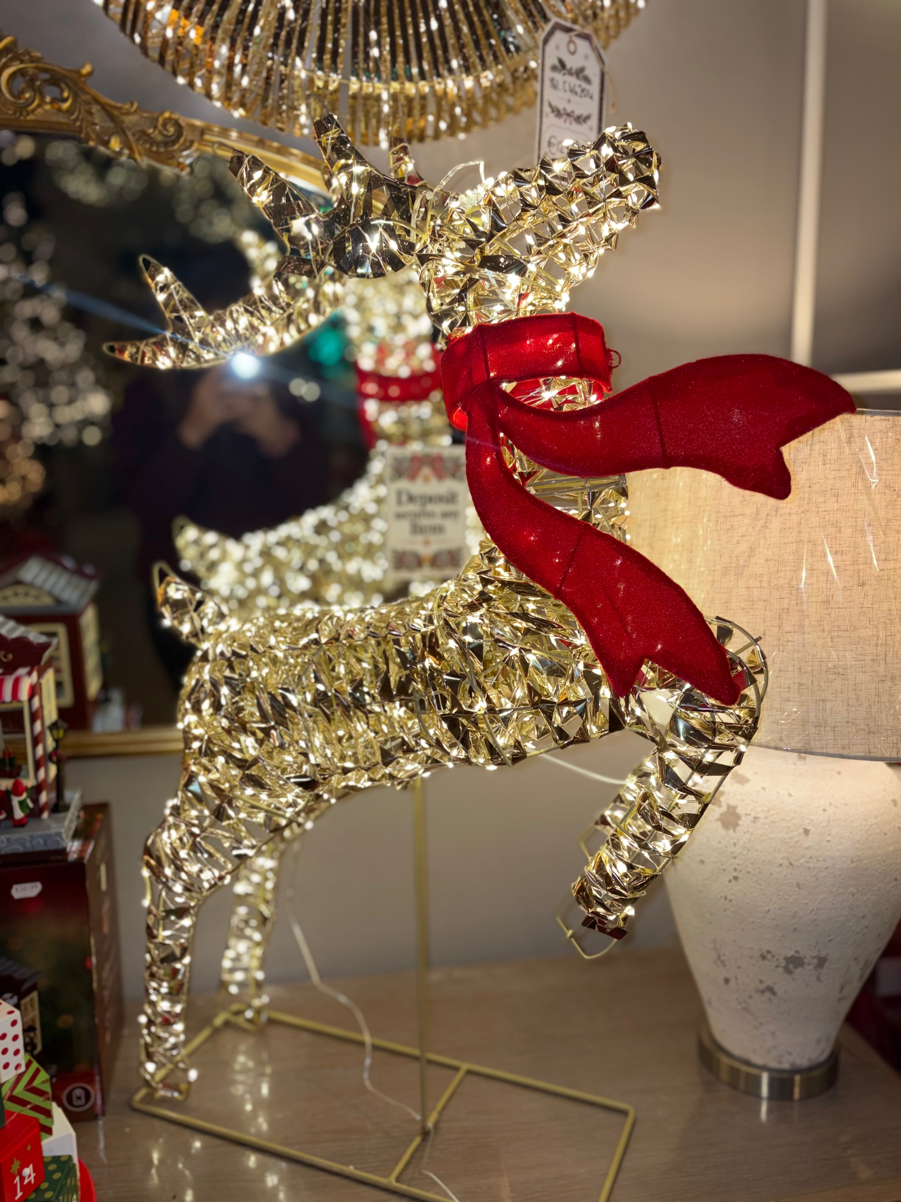 Micro LED Flashing Reindeer 100cm