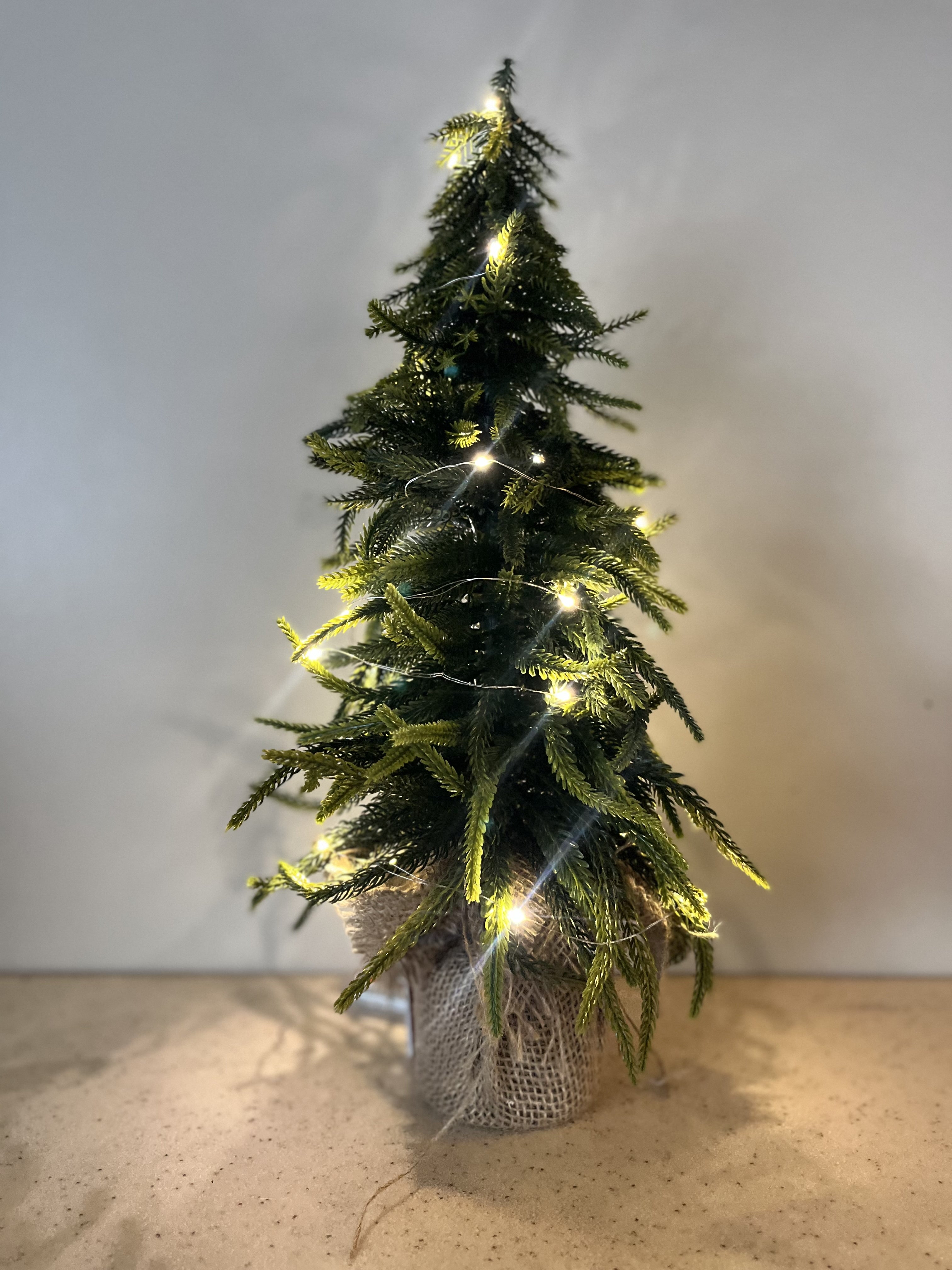 LED Christmas Tree in Sack Green 45CM