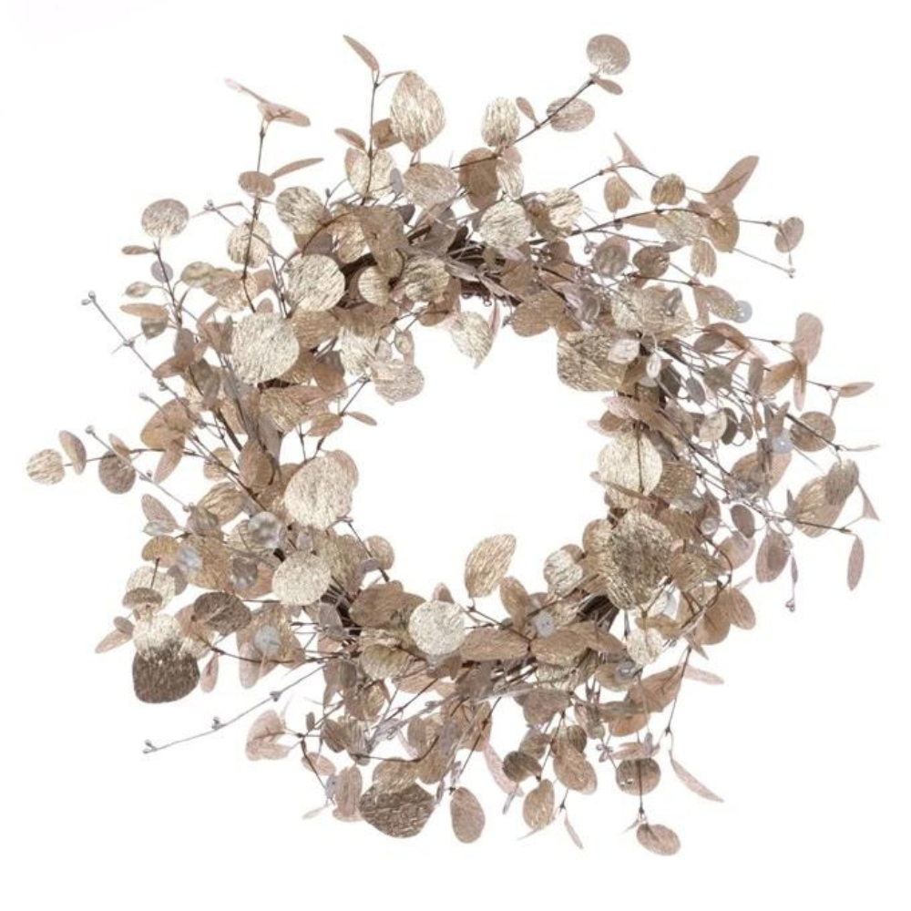 Metallic Eucalyptus Wreath, 56cm