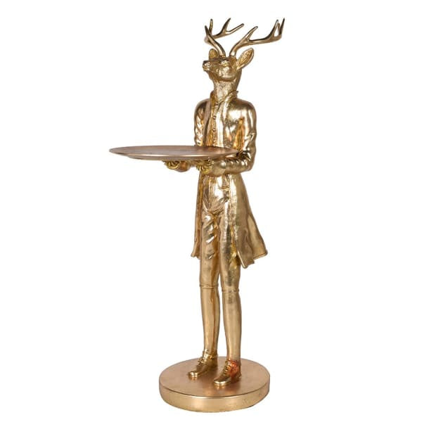 Gold Effect Reindeer Butler