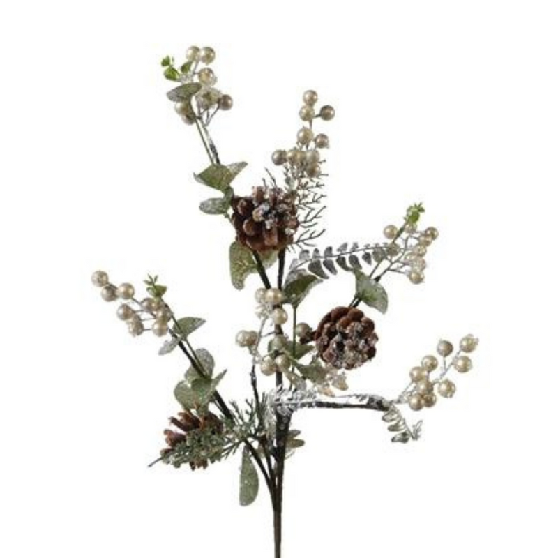 Pinecone & Berry Stem, 70cm