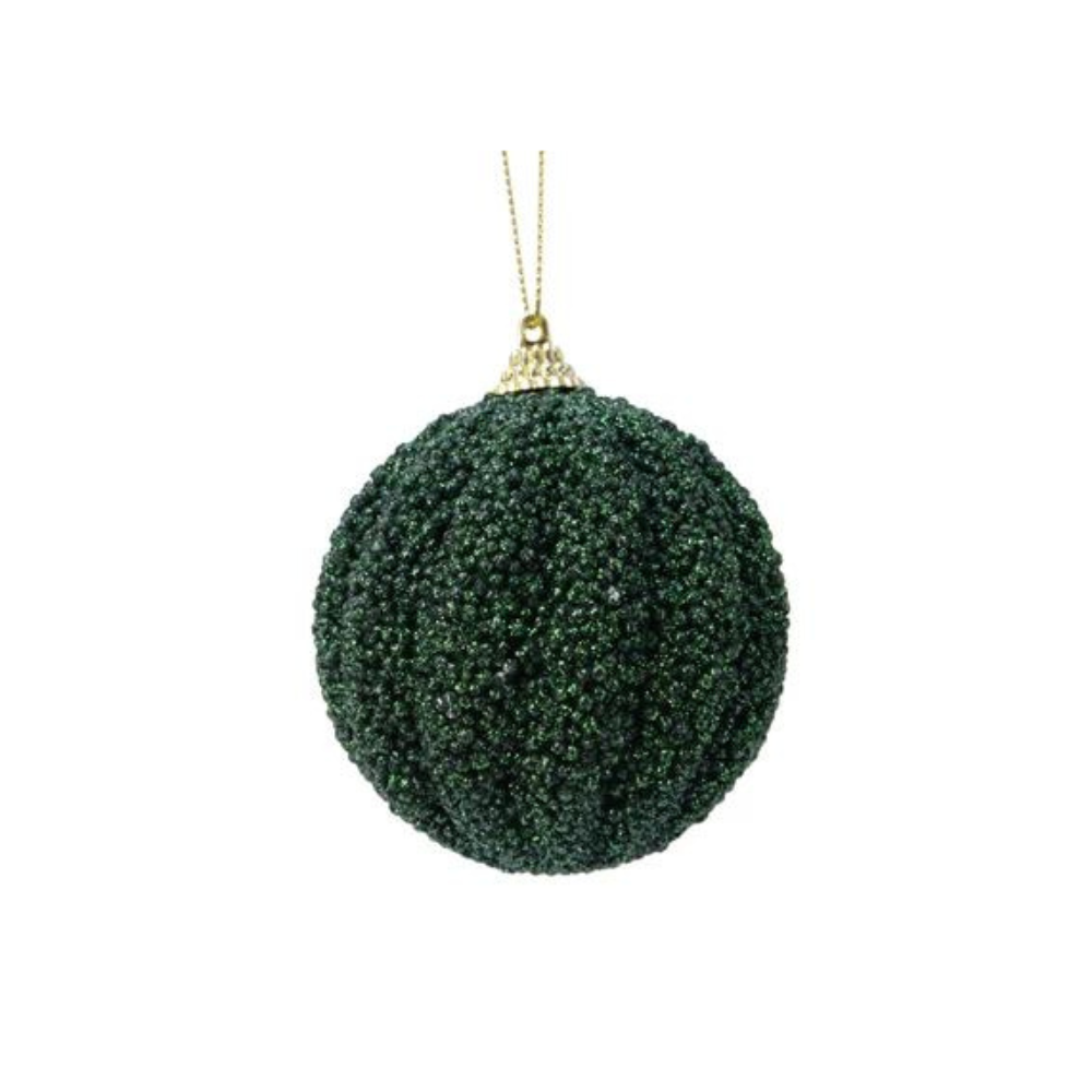 Pine Green Glitter Shatterproof Bauble