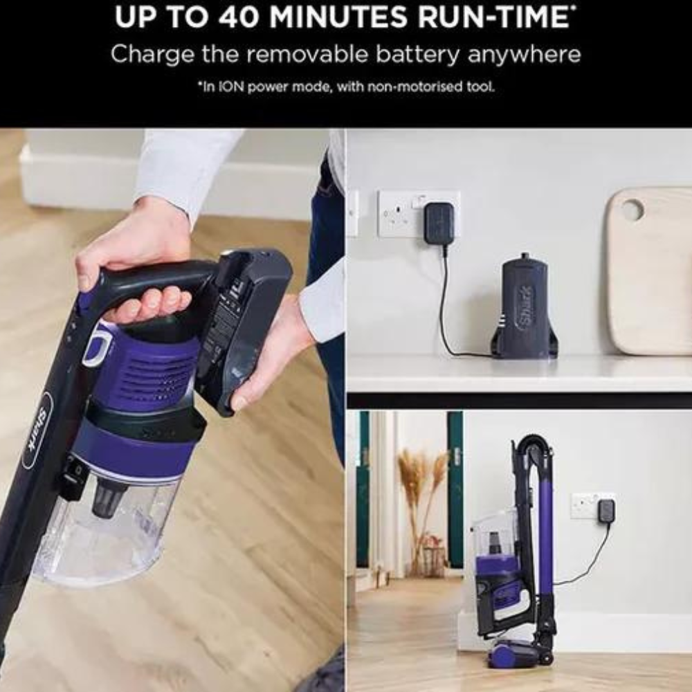 SHARK Cordless Stick Vacuum Pet Model - Purple & Black