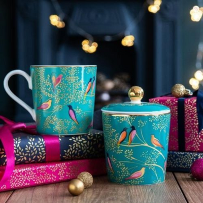 Sara Miller Ceramic Candle & Mug Set