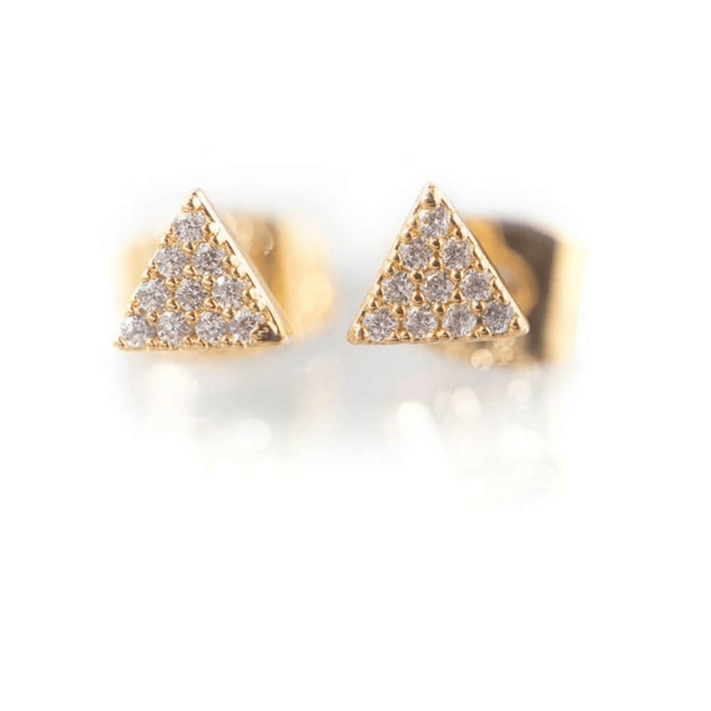 Newbridge Gold Plated Petite Triangular Earrings