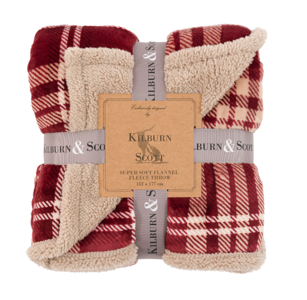 Tartan Shepa Throw Mulberry, 152x177cm