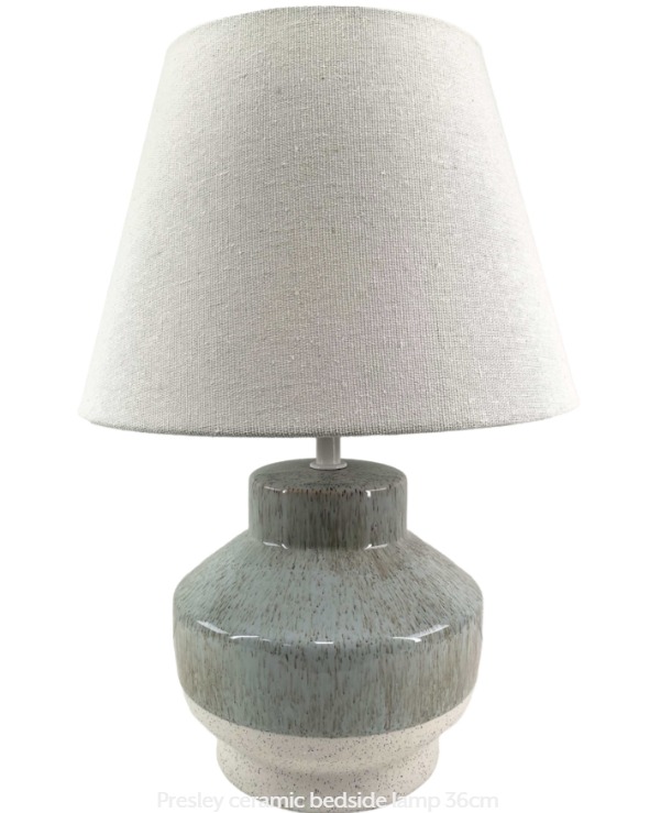 Presley Ceramic Bedside Lamp 36cm